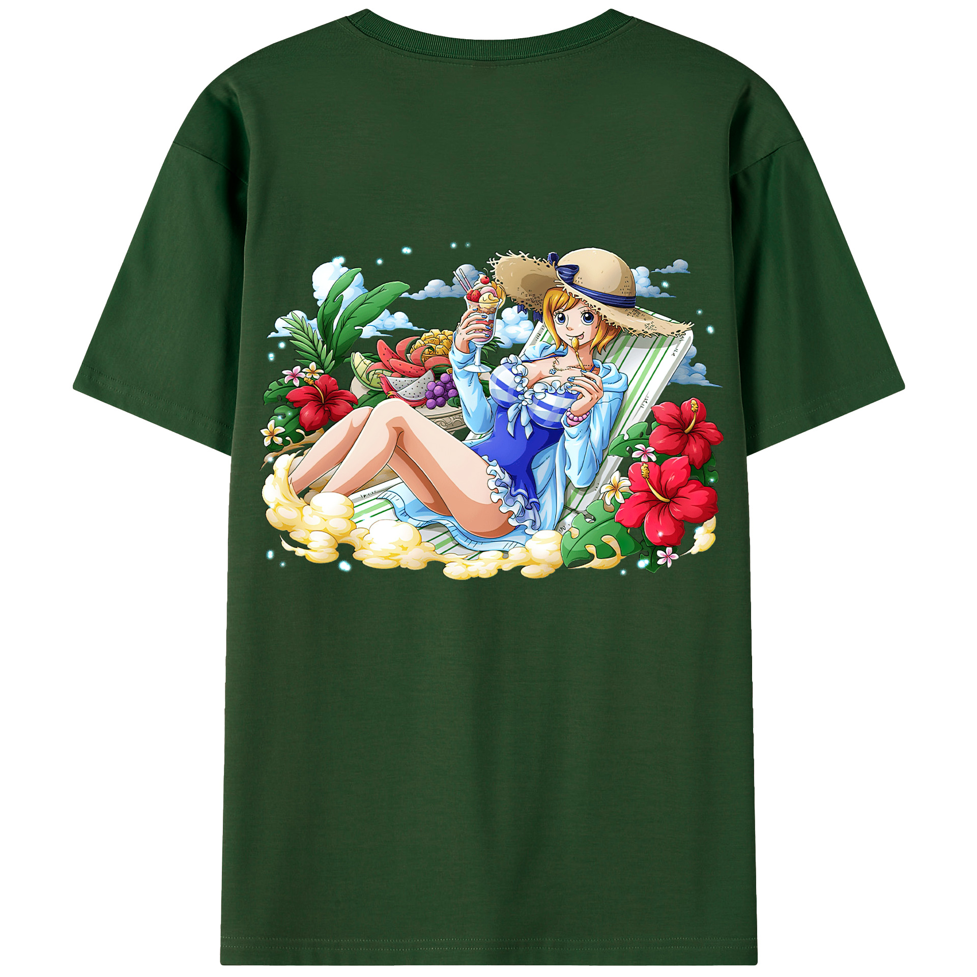 ワンピース ナミ ONE PIECE Nami 綿100％半袖Tシャツ（背面プリント）
